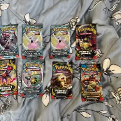 Lot of 20 Booster Pack Pokemon Perfect Order Journey Together Mega Evolution - Image 4