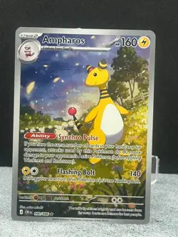 Ampharos 090/086 Shiny Rare ME04: Chaos Rising Pokemon Holo Near Mint - Image 1