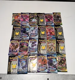 Pokemon Sealed Booster Pack Lot x24 Evolving Skies Celebrations Chilling SEE PIC - Image 2