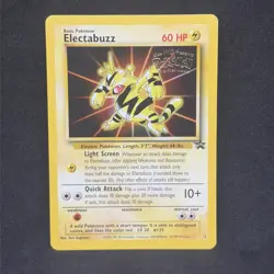 Pokemon TCG 1999 Electabuzz Stamped WB Kids First Movie Black Star Promo NM - Image 1