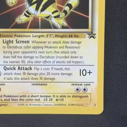 Pokemon TCG 1999 Electabuzz Stamped WB Kids First Movie Black Star Promo NM - Image 4