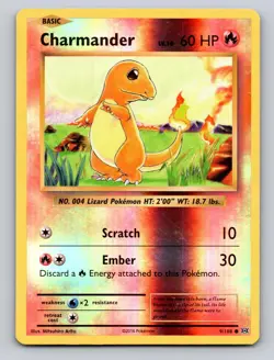 Charmander 9/108 Common Evolutions Pokemon Reverse Holo LP - Image 1