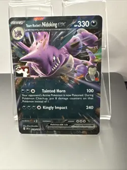 Team Rocket's Nidoking ex 119/182 Pokemon Play Stamp Prize Pack Holo - Image 1