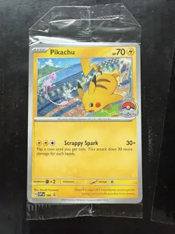 Pokemon 2024 World Championship Pikachu 190 Black Star Promo (Factory Sealed) - Image 1