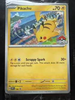 Pokemon 2024 World Championship Pikachu 190 Black Star Promo (Factory Sealed) - Image 2