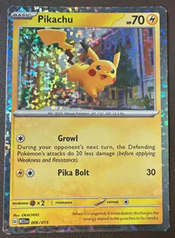 2023 Pokemon PIKACHU #006/015 Confetti Holo McDonald's Promo LP - Image 1