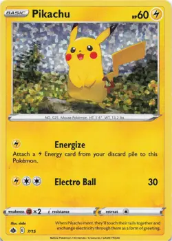Pokemon - Pikachu - 7/15 #007/015 - McDonald's Promos 2022 Holo - Image 1
