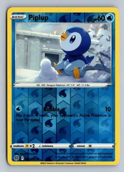 Piplup 035/172 Common Brilliant Stars Pokemon Reverse Holo Near Mint - Image 1