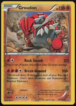 Groudon 84/160 MP Primal Clash Rare Reverse Holo Pokemon - Image 1