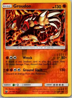 Groudon 81/168 Celestial Storm Rare Holo Reverse Holo Pokemon - Image 1