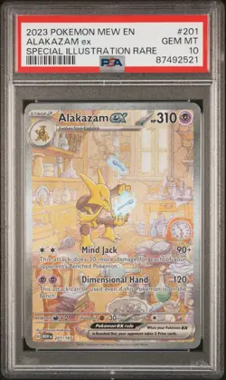 2023 Pokemon Mew EN-151 Alakazam EX Special Illustration Rare PSA 10 #201 - Image 1