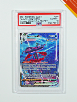 Pokemon PSA 10 Inteleon Vmax #266 Alternative Art Colpo Fusione 2021 Italiano - Image 1