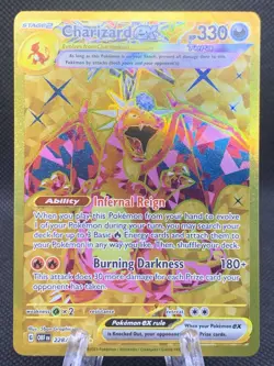 Charizard ex 228/197 Obsidian Flames Gold Hyper Rare Pokemon TCG NM Raw - Image 1