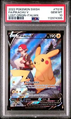 Pokemon PSA 10 Pikachu V #TG16 Origine Perduta 2022 Italiano - Image 2
