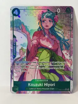 Bandai Kouzuki Hiyori EB01-013 Secret Rare Foil Alt Art One Piece CCG ENG - Image 1