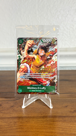 Monkey.D.Luffy OP16 Release Event P-135 One Piece Promotion Card Winner Sealed - Image 1