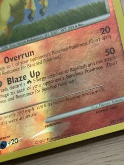 Pokemon Card - Rapidash Diamond and Pearl 59/130 Uncommon Reverse Holo - Image 2