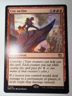 Magic: The Gathering City On Fire Card March of the Machines - Image 1
