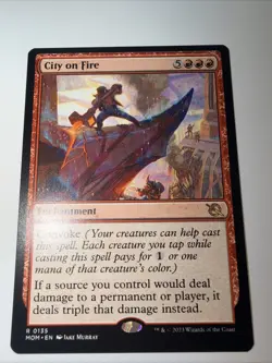 Magic: The Gathering City On Fire Card March of the Machines - Image 2