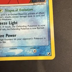 Jynx 28/115 Reverse Holo Rare Stamped ex Unseen Forces Pokemon TCG Card NM - Image 4