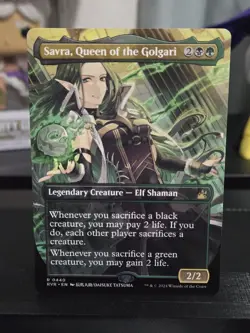 Savra, Queen of the Golgari (Anime Borderless) - MTG Ravnica Remastered, NM - Image 1