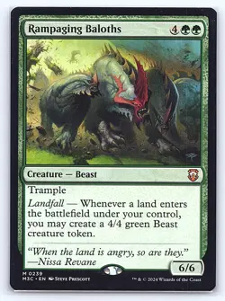 Rampaging Baloths 239 Commander: Modern Horizons 3 Magic: The Gathering LP - Image 1