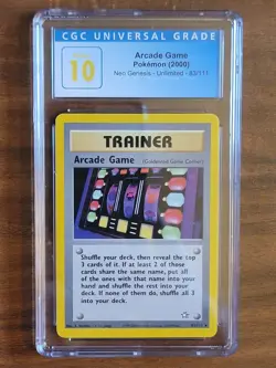 Vintage Pokemon Arcade Game Pristine 10 - 83/111 Neo Genesis Year 2000 - Image 1