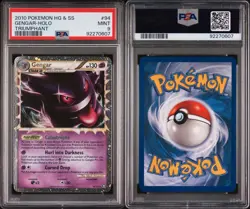 Pokemon Gengar Prime 94/102 PSA 9 Mint HGSS Triumphant Holo Rare 2010 - Image 3