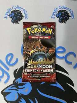 Pokemon Sun & Moon Crimson Invasion Booster Pack TCG Factory Sealed 820650802492 - Image 1