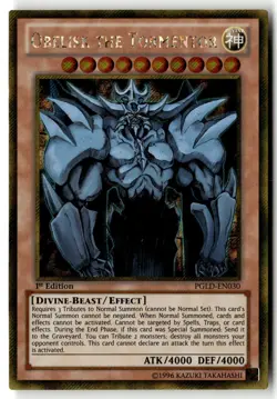 Obelisk the Tormentor PGLD-EN030 Premium Gold Yu-Gi-Oh 1st Edition LP - Image 1