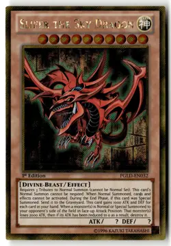 Slifer the Sky Dragon PGLD-EN032 Premium Gold Yu-Gi-Oh 1st Edition LP - Image 1