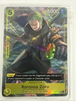 One Piece Roronoa Zoro OP07-113 Illustration Box Promo *SEALED* UC - Image 1