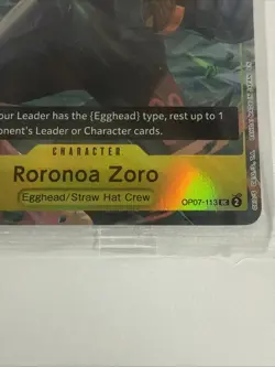 One Piece Roronoa Zoro OP07-113 Illustration Box Promo *SEALED* UC - Image 2