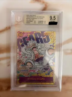 ONE PIECE OP05 119 MONKEY D LUFFY GEAR 5 NIKA SEC ALT ART ENGLISH Beckett 9.5 - Image 1