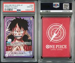 2022 One Piece Romance Dawn King Alt Art Leader OP01-091 PSA 10 Japanese - Image 1