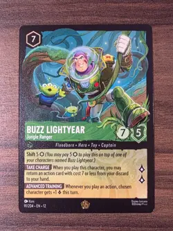 Disney Lorcana Wilds Unknown Buzz Lightyear Jungle Ranger 91/204 Legendary NM - Image 1
