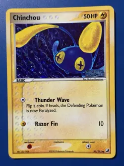 Pokemon Chinchou 52/115 Common Reverse Holo Stamped Unseen Forces - Image 1