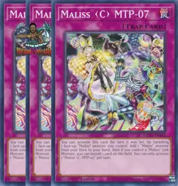 Yugioh! 3x Maliss C MTP-07 MP25-EN443 Common 1st Ed NM - Image 1