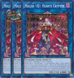 Yugioh! 3x Maliss Q Hearts Crypter MP25-EN442 Common 1st Ed NM - Image 1