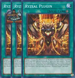 Yugioh! 3x Ryzeal Plugin MP25-EN440 Common 1st Ed NM - Image 1