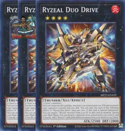 Yugioh! 3x Ryzeal Duo Drive MP25-EN439 Common 1st Ed NM - Image 1