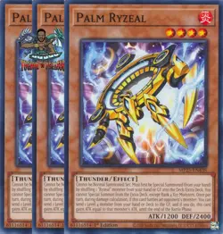 Yugioh! 3x Palm Ryzeal MP25-EN438 Common 1st Ed NM - Image 1
