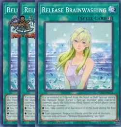 Yugioh! 3x Release Brainwashing MP25-EN431 Common 1st Ed NM - Image 1
