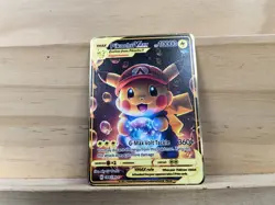 Metal Gold Card-POKEMON MARIO PIKACHU METAL COLLECTABLE CARDS 10000HP VMAX - Image 4