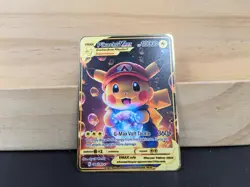 Metal Gold Card-POKEMON MARIO PIKACHU METAL COLLECTABLE CARDS 10000HP VMAX - Image 5