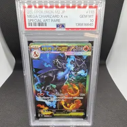 Pokemon TCG Mega Charizard X ex 110/080 M2 Inferno X SAR Holo JP 2025 PSA 10 - Image 1