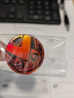 Pokemon Victini Red Mini Coin With Something On Back - Image 1