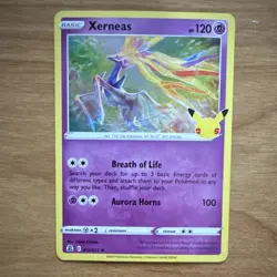 Pokemon TCG Xerneas 012/025 Celebrations Holo Rare Holo 120 HP English - Image 1