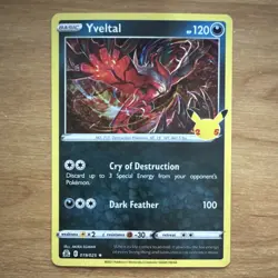 Pokemon TCG Yveltal Celebrations 019/025 Holo Rare Stamped English - Image 1