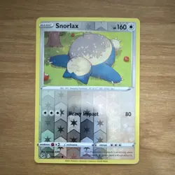Pokemon TCG Snorlax Swsh08 Fusion Strike 206/264 Reverse Holo Basic 160 HP - Image 1